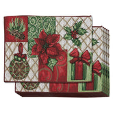 Manteles Juvale rectangulares con poinsettia, protegen la mesa en interiores y exteriores