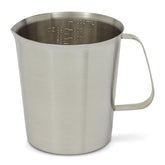 Juvale tazas medidoras de acero inoxidable con mango ergonómico para verter con precisión.