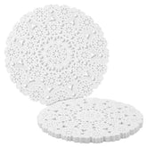 Juvale tapetes de encaje blancos de 12 pulgadas para decorar la mesa.