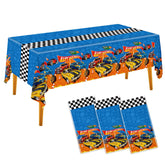 JVORFDG mantel coche-carrera con diseño vibrante para fiestas, fácil limpieza.