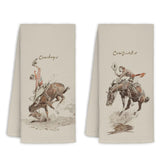 Toallas de baño western Jvpke, conjunto de 2, decoran y secan con estilo
