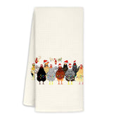 Toalla de cocina Jvpke con diseño de pollo navideño para secar platos rápidamente