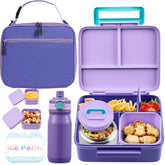 JXXM Bento para niños con conjunto completo, ideal para escuela y organización de comidas