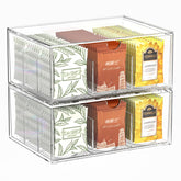 Jywantful organizador de cajones claros 2 piezas para té, acceso rápido