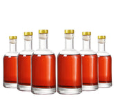 Botellas Kaachli de cristal claro 12 oz en conjunto, ideales para bebidas.