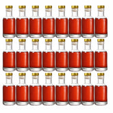 Kaachli botella de cristal claro 3 oz, pack de 24 para líquidos variados