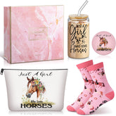 Taza de cristal Kacctyen con diseño de caballo, ideal para bebidas diarias.