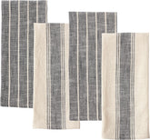 Toalla de cocina KAF Home negra con textura irregular para estilo rústico.