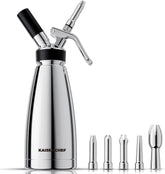 Kaiser Chef espumador de nata inoxidable 500 ml con doble pared para crema estable