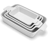 Cazuela cerámica rectangular KAKO grande, ideal para hornear y servir en mesa