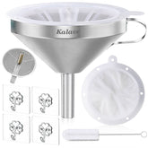 Kalave embudo de cocina en acero inoxidable, duradero y seguro para uso diario.