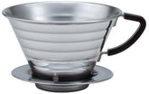 Kalita Wave 185 colador de café de acero inoxidable para extracción equilibrada.