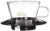 Kalita Wave Dripper 155 Series, vidrio transparente, ideal para un café de filtrado limpio.