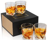 Vasos KANARS whisky cristal 10 onzas, juego de 4, claridad cristalina para degustación.