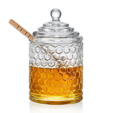 kanpura jarro miel cristal con cucharilla para servir con facilidad.