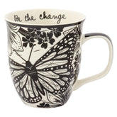 Taza Karma Boho con mariposa, ideal para café diario con diseño inspirador