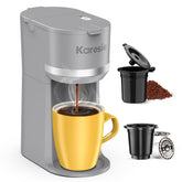 Karosie cafetera una taza, admite cápsulas K y café molido para café rápido