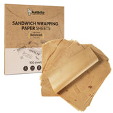 Katbite papel para envolver con apariencia vintage de periódico, ideal para bocadillos y regalos.