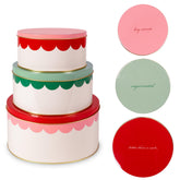 kate spade new york tin decorativo pequeño con tapa, ideal para galletas navideñas