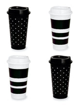 Kate Spade New York tumbler con diseño dots y rayas para uso diario y viaje