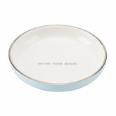 porta-anillos de cerámica dorada de kate spade new york para joyas pequeñas