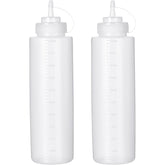 Katfort botellas para salsas 2-pack con tapas seguras.