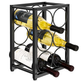 Kawaiita portabotellas encimera para 6 botellas, organización elegante en la cocina.