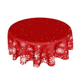 Mantel Kawani navidad redondo 60p frente: acabado festivo y protección de la mesa.