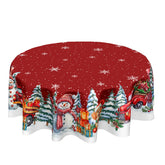 Mantel Kawani navidad redondo de 60 pulgadas, ideal para cenas festivas en casa.