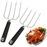 Tenedores para pavo KAYCROWN: set de 2, acero inoxidable resistente para levantar con seguridad.