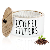 KAYIN porta-filtros de café blanco, ideal para acceso rápido a tus filtros.