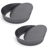 Kazozobi juego de moldes tartas antiadherentes de 10 pulgadas para hornear limpio