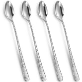 Cucharas KEAWELL Louise para té helado con martillado y pulido espejo, diseño elegante
