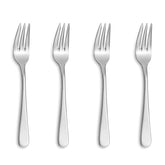 KEAWELL Louise: set de 4 tenedores en acero 18/10 con acabado espejo para mesa elegante.