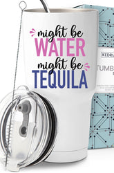 Vaso KEDRIAN Tequila Divertido 30oz, ideal para regalos y bebidas frías o calientes.