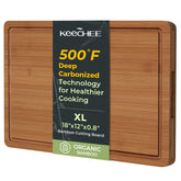 Keechee tabla de corte grande 18x12 pulgadas, ideal para carnes y verduras.
