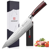 KEEMAKE cuchillo chef 8 pulgadas afilado para cortar verduras con precisión