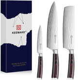 KEEMAKE cuchillo chef 8 pulgadas con mango ergonómico para picar con precisión.