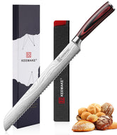 KEEMAKE cuchillo pan 10 pulgadas, corte crujiente para pan artesanal
