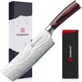 Keemake Nakiri de 7 pulgadas para cortar verduras con precisión.