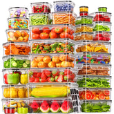 Kemethy contenedores de alimentos rectangulares para organización eficiente en la despensa.