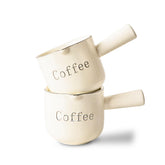 KEMORELA tazas espresso con doble pico para verter sin salpicaduras.
