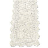 Mantel KEPSWET de crochet en algodón beige para mesa elegante y duradera.