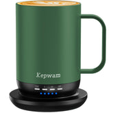 Kepwam Taza Calefactora Auto Calentante T1-16oz frente, calor estable para cada sorbo