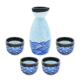 KeQiu botella de sake de porcelana, boca lisa para verter sin goteo