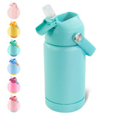 Kerilyn botella infantil frente, diseño ergonómico para uso diario y escuela.