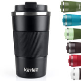 KETIEE Taza de viaje 12oz con tapa hermética, evita derrames en movimiento