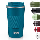 Taza de viaje KETIEE con tapa sellada para evitar derrames durante el trayecto.