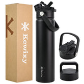 KEWIXY botella 24 onzas con tapa 2 en 1 protegida, ideal para uso diario