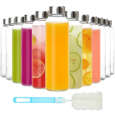 KEYWING botellas de vidrio 18oz con tapas para jugos, sin fugas.